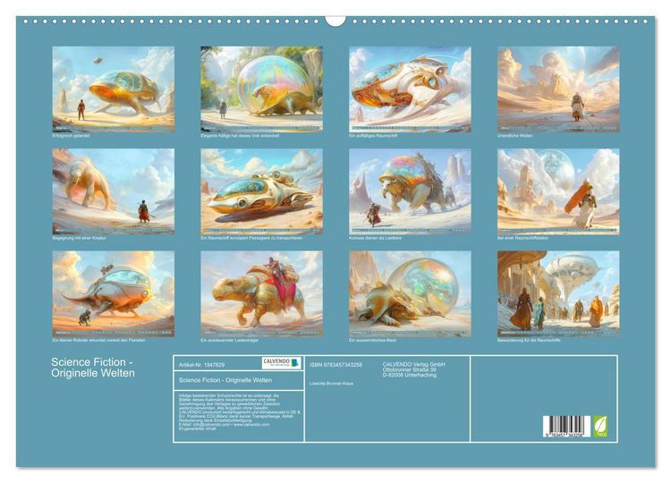 Produktbild: Science Fiction - Originelle Welten (Wandkalender 2026 DIN A2 quer), CALVENDO Monatskalender