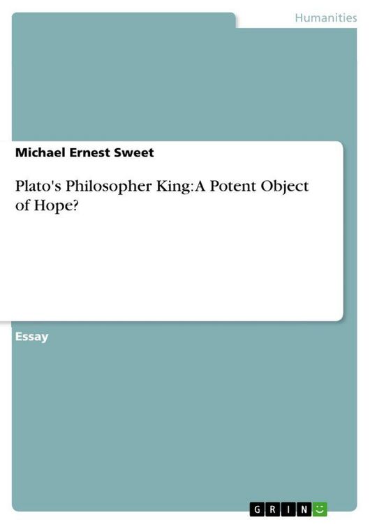 Produktbild: Plato's Philosopher King: A Potent Object of Hope?
