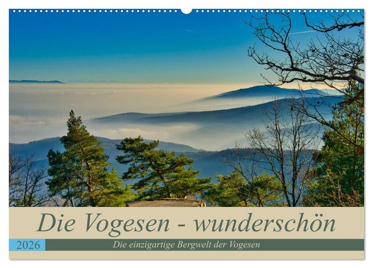 Produktbild: Vogesen - wundersch&ouml;n (Wandkalender 2026 DIN A2 quer), CALVENDO Monatskalender