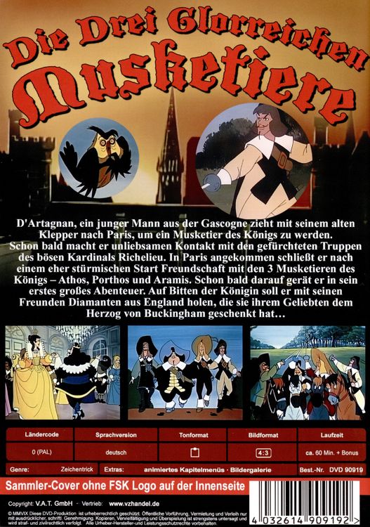 Produktbild: Die drei glorreichen Musketiere