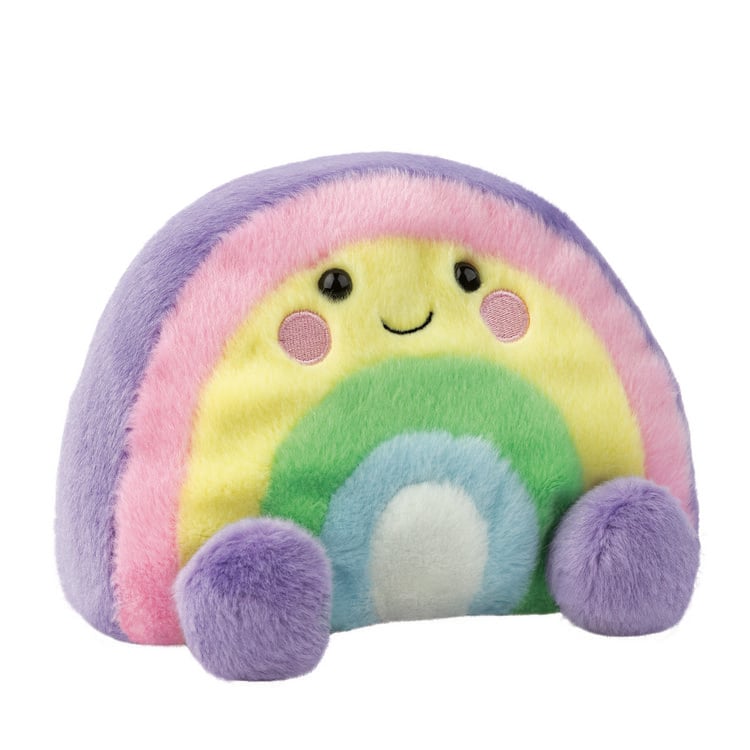 Produktbild: Aurora 61542 - Palm Pals Regenbogen Viva, Pl&uuml;schfigur, 20 cm, Cuddle Pals