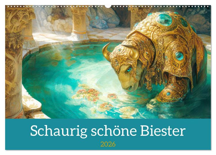 Produktbild: Schaurig sch&ouml;ne Biester (Wandkalender 2026 DIN A2 quer), CALVENDO Monatskalender