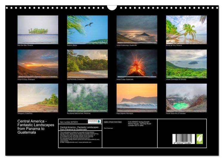 Produktbild: Central America - Fantastic Landscapes from Panama to Guatemala (Wall Calendar 2026 DIN A3 landscape), CALVENDO 12 Month Wall Calendar