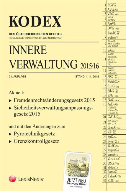 Produktbild: KODEX Innere Verwaltung 2015/16
