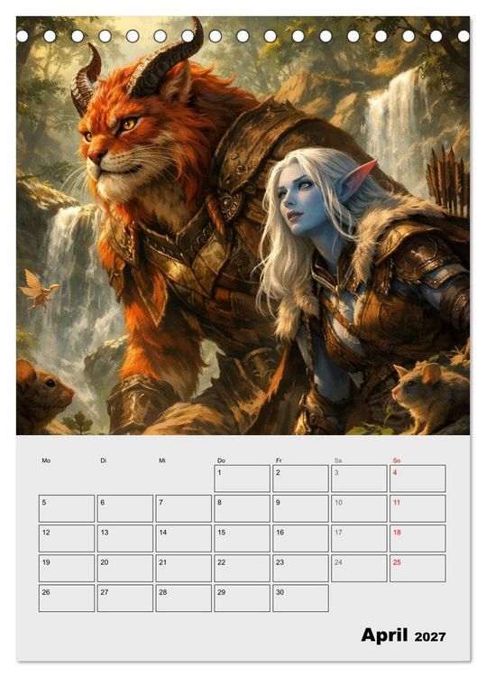 Produktbild: Mythische Gef&auml;hrten (Tischkalender 2027 DIN A5 hoch), CALVENDO Monatskalender