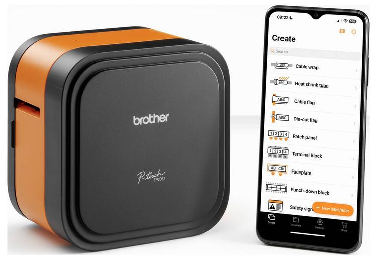 Produktbild: Brother Etikettendrucker Direkt W&auml;rme 360 x 360 dpi Etikettenbreite (max.): 36mm