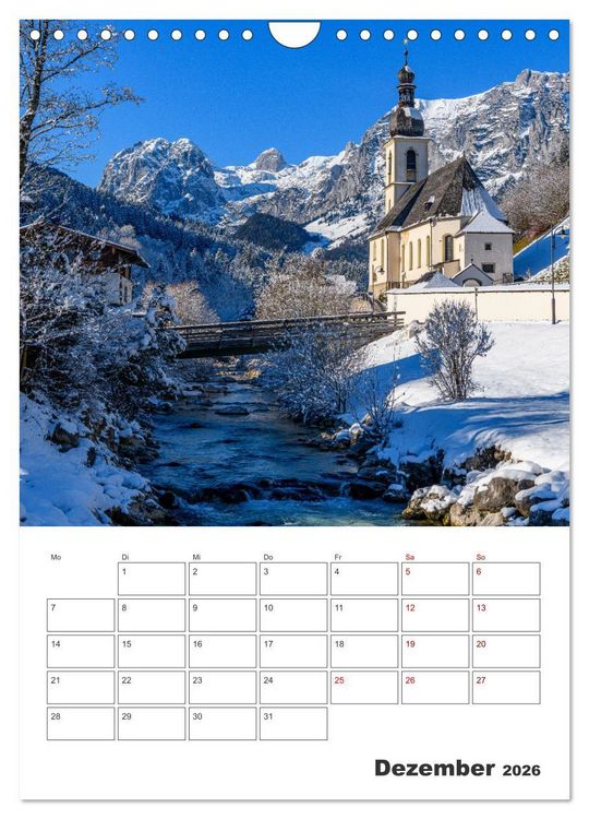 Produktbild: Vier Jahreszeiten im Berchtesgadener Land (Wandkalender 2026 DIN A4 hoch), CALVENDO Monatskalender