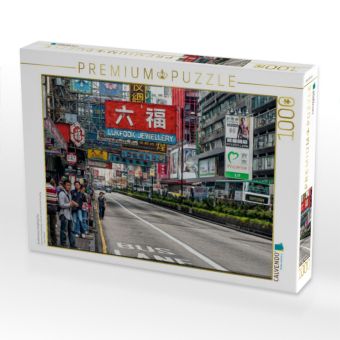 Produktbild: CALVENDO Puzzle Stra&szlig;enszene Hongkong City | 1000 Teile Lege-Gr&ouml;&szlig;e 64x48cm Foto-Puzzle f&uuml;r gl&uuml;ckliche Stunden