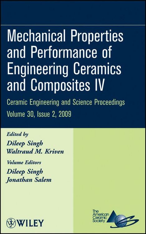 Produktbild: Mechanical Properties and Performance of Engineering Ceramics and Composites IV, Volume 30, Issue 2