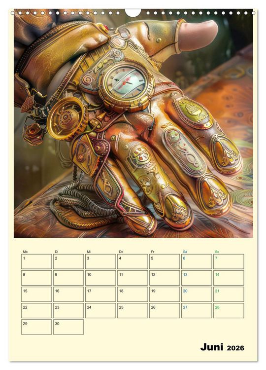 Produktbild: Steampunk Accesoires - Planer (Wandkalender 2026 DIN A3 hoch), CALVENDO Monatskalender