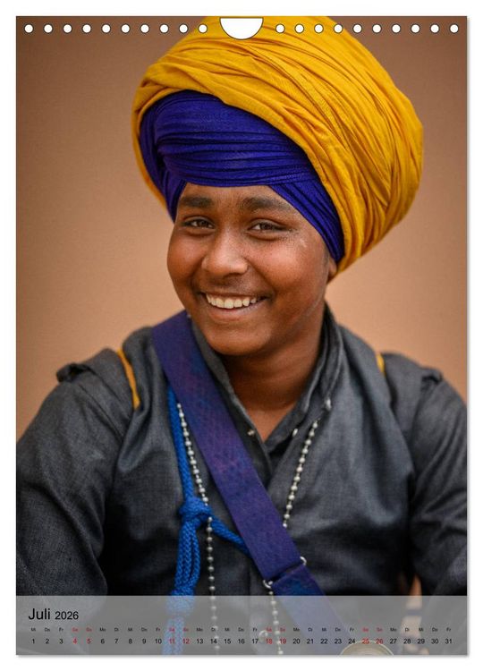 Produktbild: Menschen in Indien (Wandkalender 2026 DIN A4 hoch), CALVENDO Monatskalender
