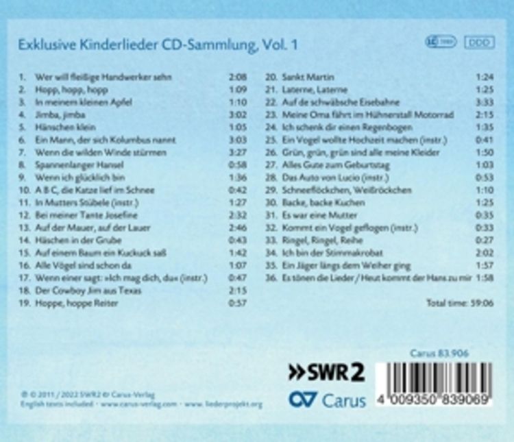 Kinderlieder Vol.1