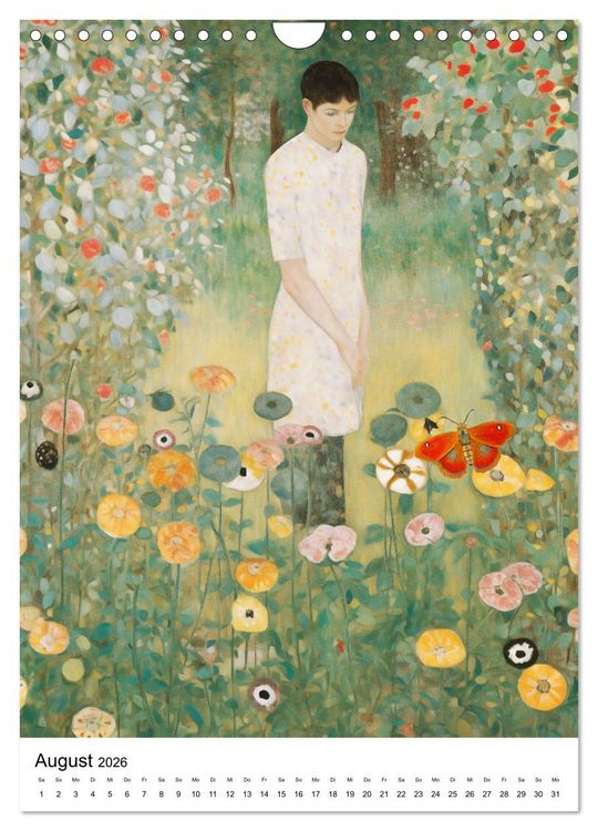 Produktbild: K&uuml;nstliche Impressionen. Ein Jahr in Klimts Natur. (Wandkalender 2026 DIN A4 hoch), CALVENDO Monatskalender