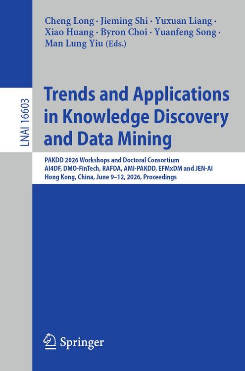 Produktbild: Trends and Applications in Knowledge Discovery and Data Mining