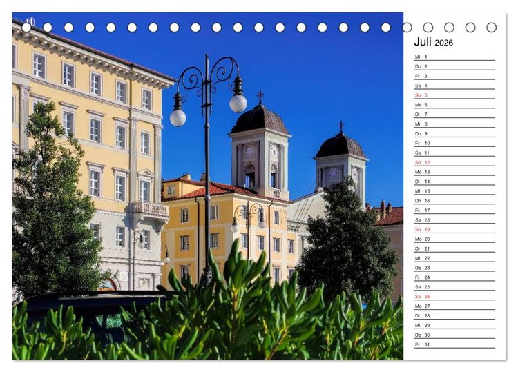 Produktbild: Triest - Habsburger Erbe und italienisches Flair (Tischkalender 2026 DIN A5 quer), CALVENDO Monatskalender