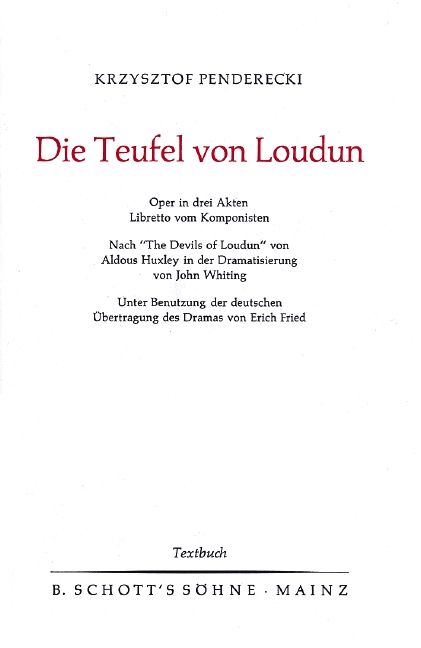 Produktbild: Die Teufel von Loudun