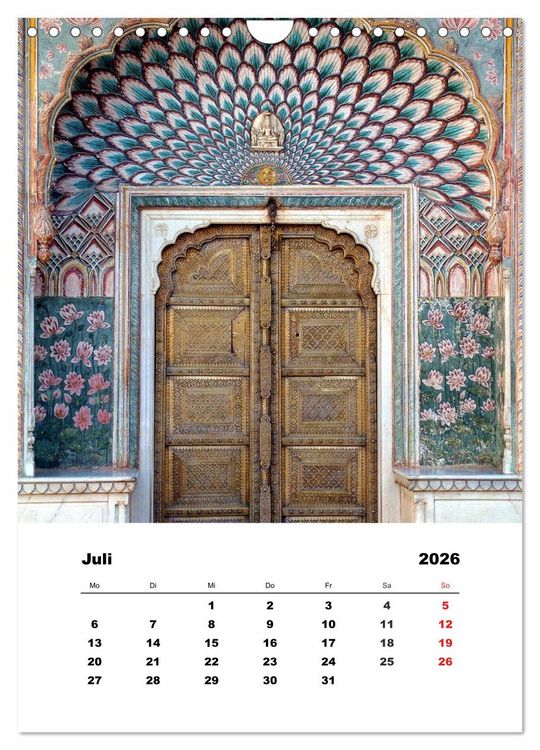 Produktbild: Indien erleben (Wandkalender 2026 DIN A4 hoch), CALVENDO Monatskalender