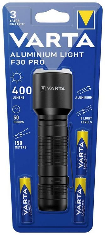 Produktbild: Varta Aluminium Light F30 Pro LED Taschenlampe batteriebetrieben 400 lm 50 h 96 g