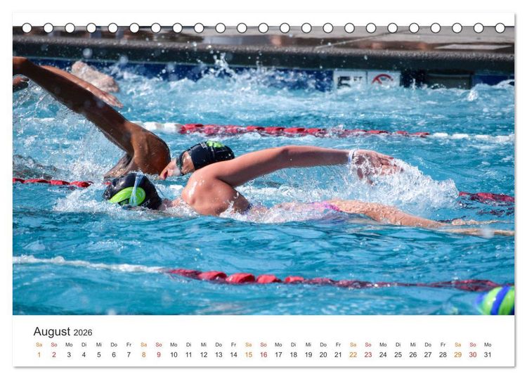 Produktbild: Schwimmen - Bahn f&uuml;r Bahn (Tischkalender 2026 DIN A5 quer), CALVENDO Monatskalender