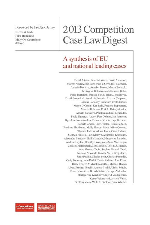 Produktbild: 2013 Competition Case Law Digest A synthesis of EU and national leading case