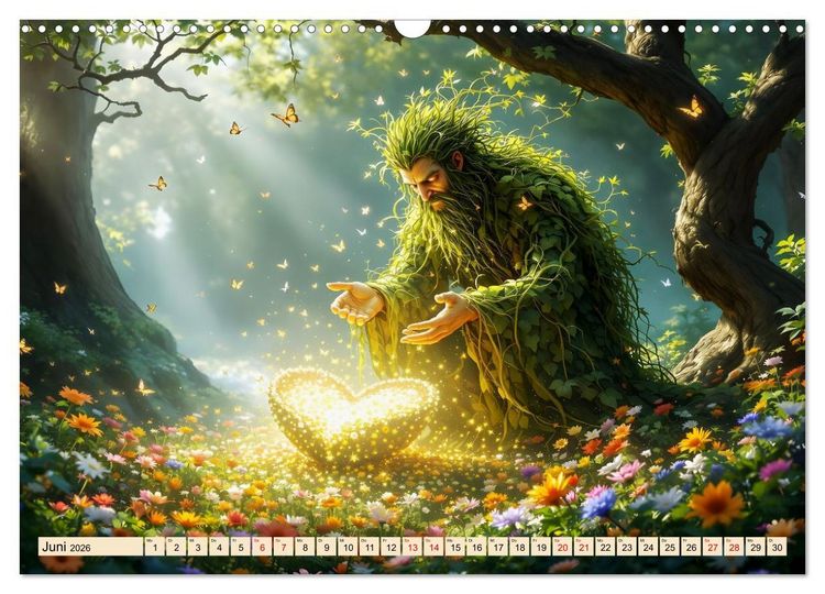 Produktbild: M&auml;rchenhafte Magie &ndash; Jahresmonate im Zeichen der Natur (Wandkalender 2026 DIN A3 quer), CALVENDO Monatskalender