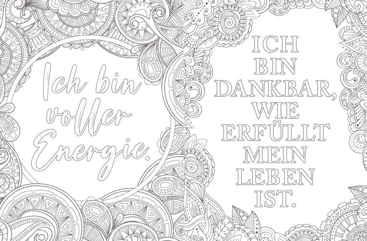 "Sag Ja zu dir selbst! – 50 Sprüche und Motive zum Ausmalen für mehr