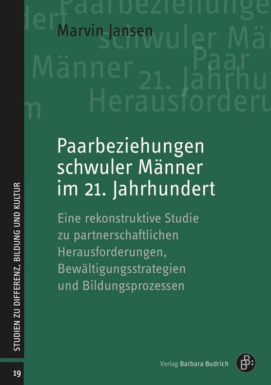 Produktbild: Paarbeziehungen schwuler M&auml;nner im 21. Jahrhundert