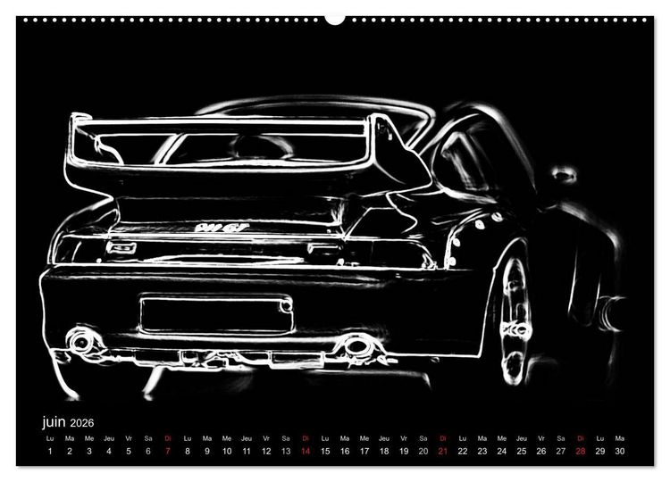 Produktbild: 911 Lignes (Calendrier mural 2026 DIN A2 vertical) calendrier de bureau