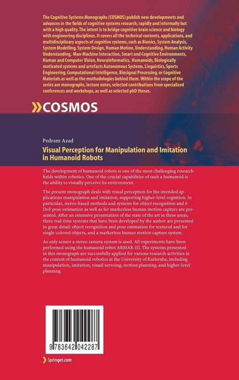 Produktbild: Visual Perception for Manipulation and Imitation in Humanoid Robots