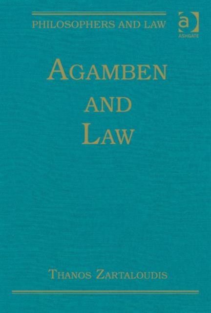 Produktbild: Zartaloudis, T: Agamben and Law