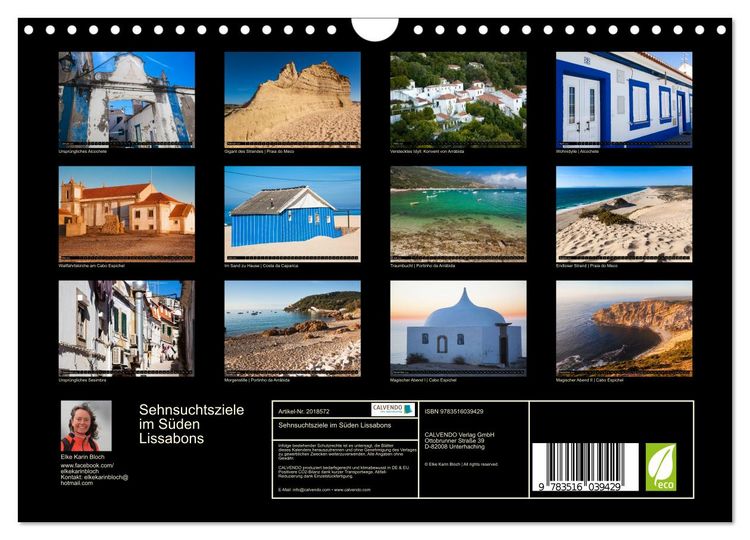 Produktbild: Sehnsuchtsziele im S&uuml;den Lissabons (Wandkalender 2026 DIN A4 quer), CALVENDO Monatskalender