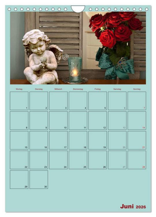 Produktbild: Monatsplaber f&uuml;r flei&szlig;ige Engel (Wandkalender 2026 DIN A4 hoch), CALVENDO Monatskalender