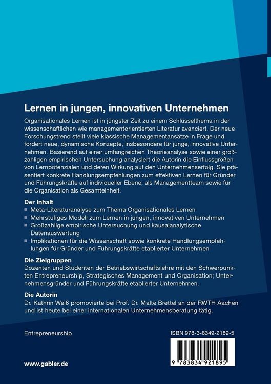 Produktbild: Lernen in jungen, innovativen Unternehmen