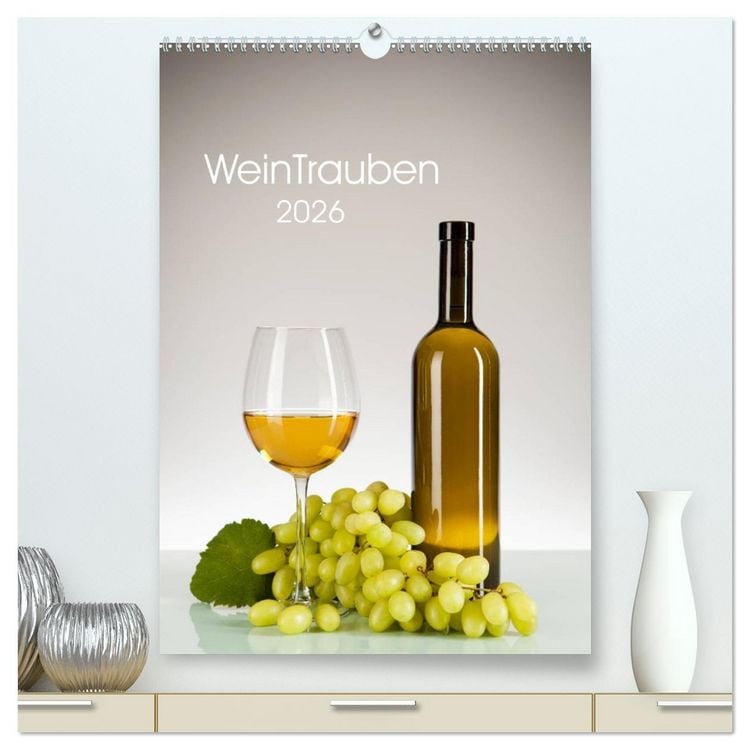 Produktbild: WeinTrauben 2026 (hochwertiger Premium Wandkalender 2026 DIN A2 hoch), Kunstdruck in Hochglanz