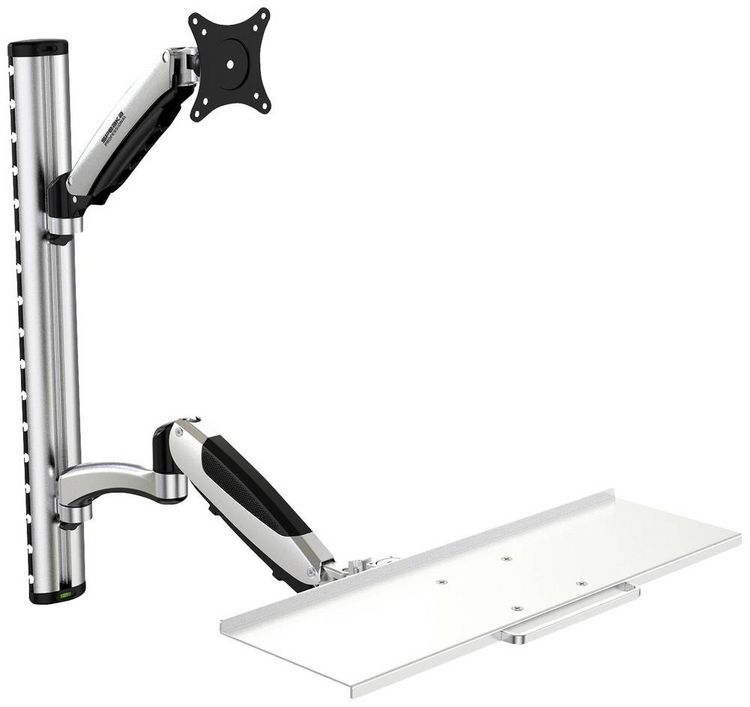 Produktbild: SpeaKa Professional Monitor-Wandhalterung SP-MM-730 1 Display(s) 43,2 cm (17") - 68,6 cm (27") Schwarz/Silber H&ouml;henverstellbar, Neigbar, Schwenkbar,