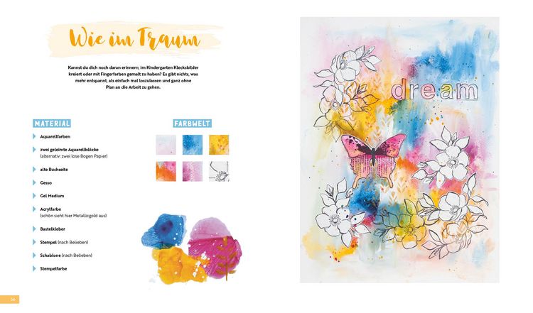 Produktbild: Gl&uuml;cklich kreativ &ndash; Zwei B&uuml;cher im Bundle: 37 Mixed-Media-Motive malen