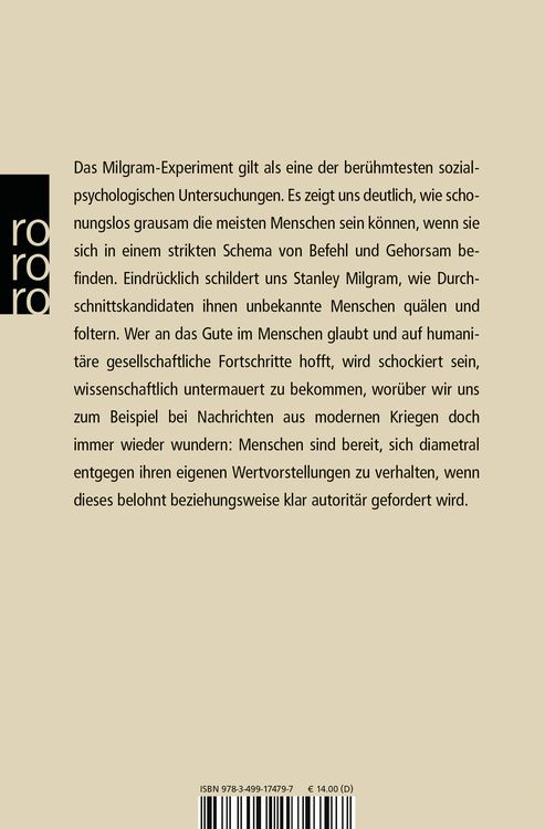 Produktbild: Das Milgram-Experiment