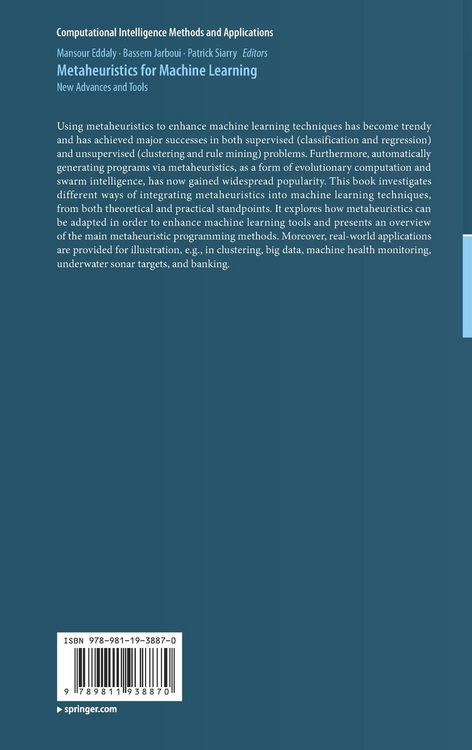 Produktbild: Metaheuristics for Machine Learning
