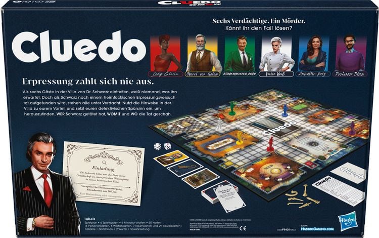 Produktbild: Hasbro F6420100 - Cluedo, Detektivspiel, Neuauflage, Krimi & R&auml;tsel Spiel