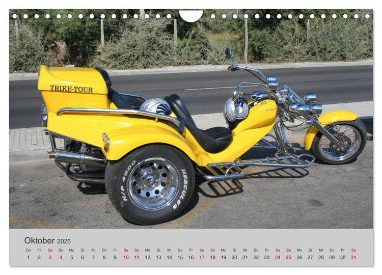 Produktbild: Trikes - Unterwegs auf drei R&auml;dern (Wandkalender 2026 DIN A4 quer), CALVENDO Monatskalender