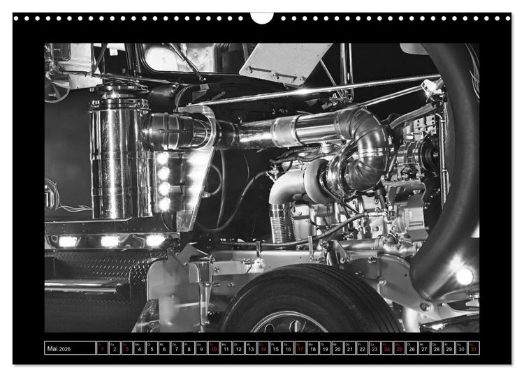 Produktbild: Kenworth W900A EXTHD - in schwarzwei&szlig; (Wandkalender 2026 DIN A3 quer), CALVENDO Monatskalender