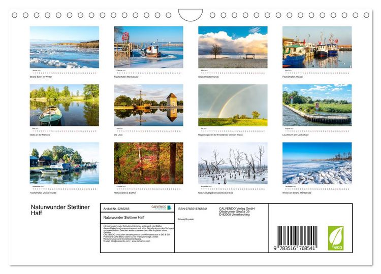 Produktbild: Naturwunder Stettiner Haff (Wandkalender 2027 DIN A4 quer), CALVENDO Monatskalender