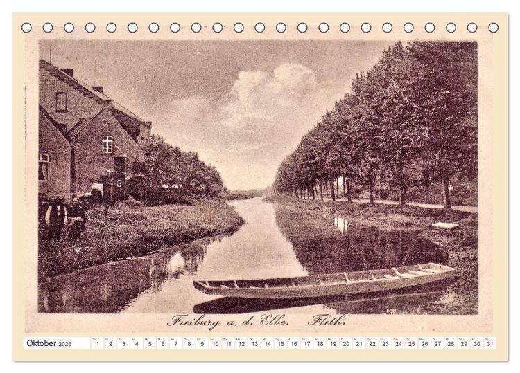 Produktbild: Gru&szlig; aus Freiburg an der Elbe (Tischkalender 2026 DIN A5 quer), CALVENDO Monatskalender