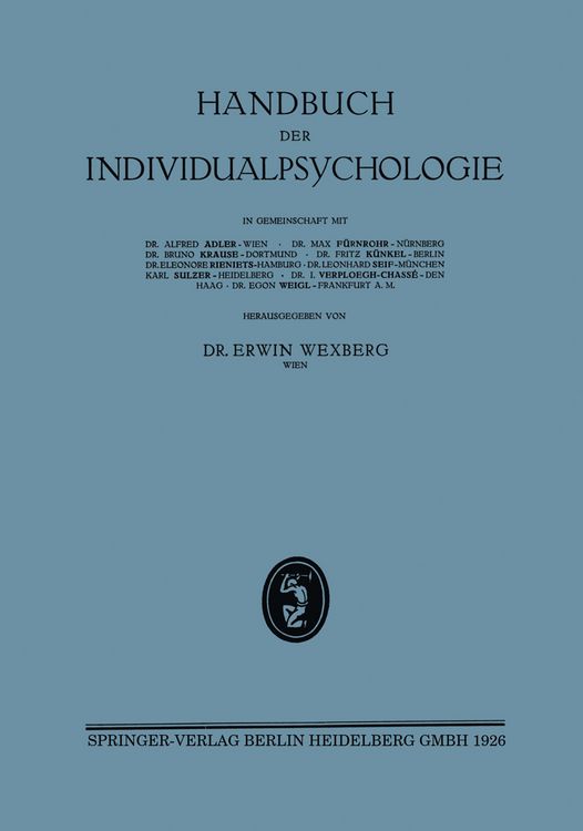 Produktbild: Handbuch der Individualpsychologie