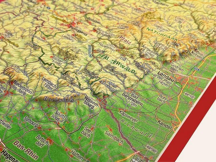 Produktbild: Reliefpostkarte Pf&auml;lzer Wald