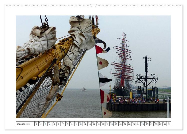 Produktbild: Segelspektakel in Bremerhaven. Die Sail (hochwertiger Premium Wandkalender 2026 DIN A2 quer), Kunstdruck in Hochglanz