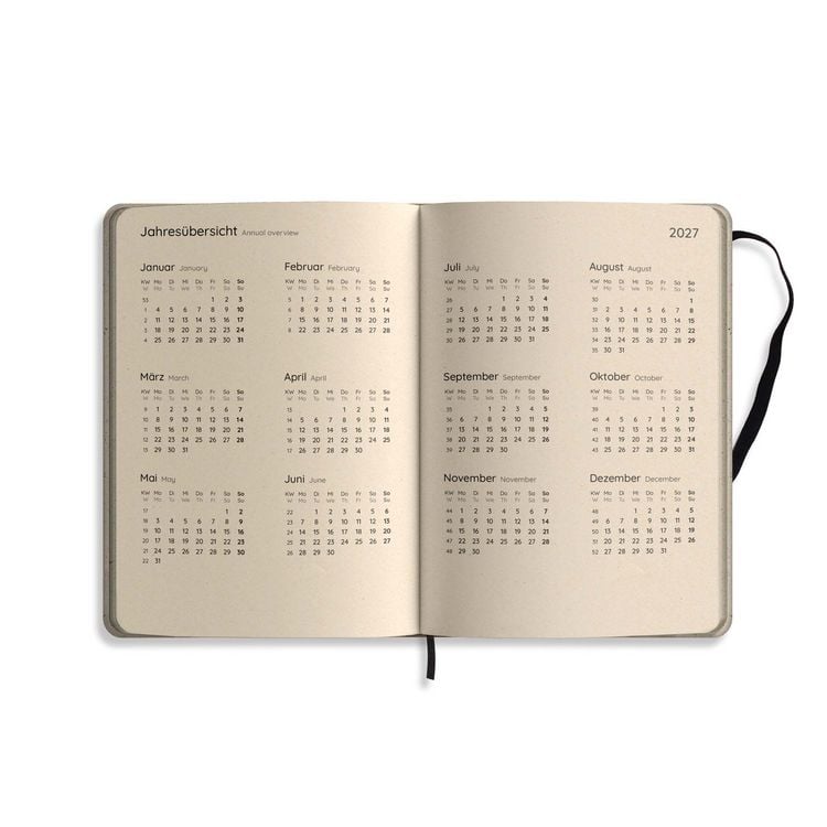 Produktbild: matabooks &ndash; A5 Kalender Samaya 2027 Farbe: Nature M (DE/EN)