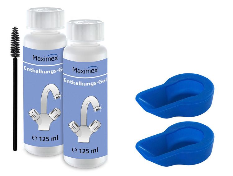 Produktbild: Anti-Kalk-Caps und Entkalkungsgel, 4-teiliges Set, mit frischem Zitrusduft