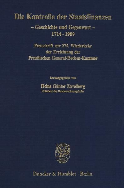Produktbild: Die Kontrolle der Staatsfinanzen.