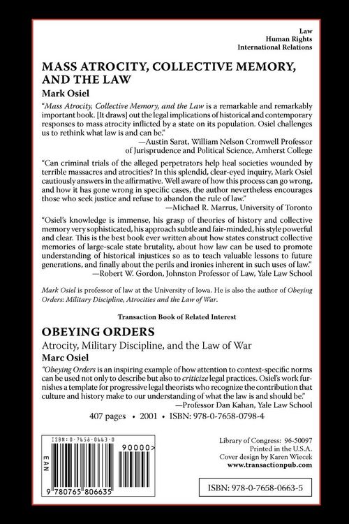 Produktbild: Mass Atrocity, Collective Memory, and the Law